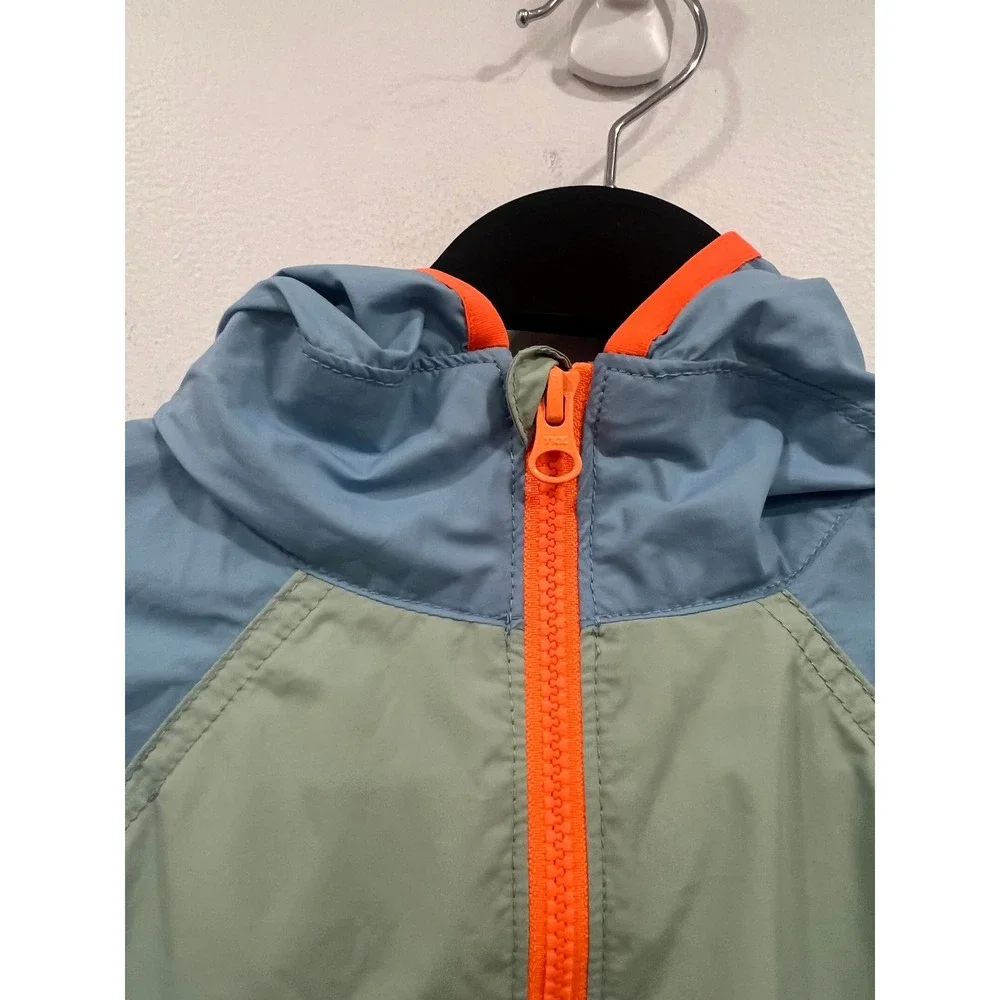 Gymboree Windbreaker Boys Multicolor Colorblock Half Zip Hooded Jacket Sz XL 14